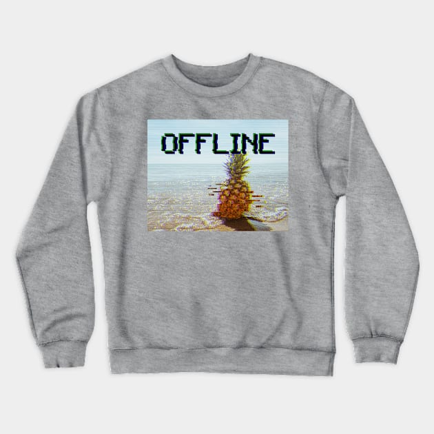 Offline glitch vibes Crewneck Sweatshirt by DarmaStore